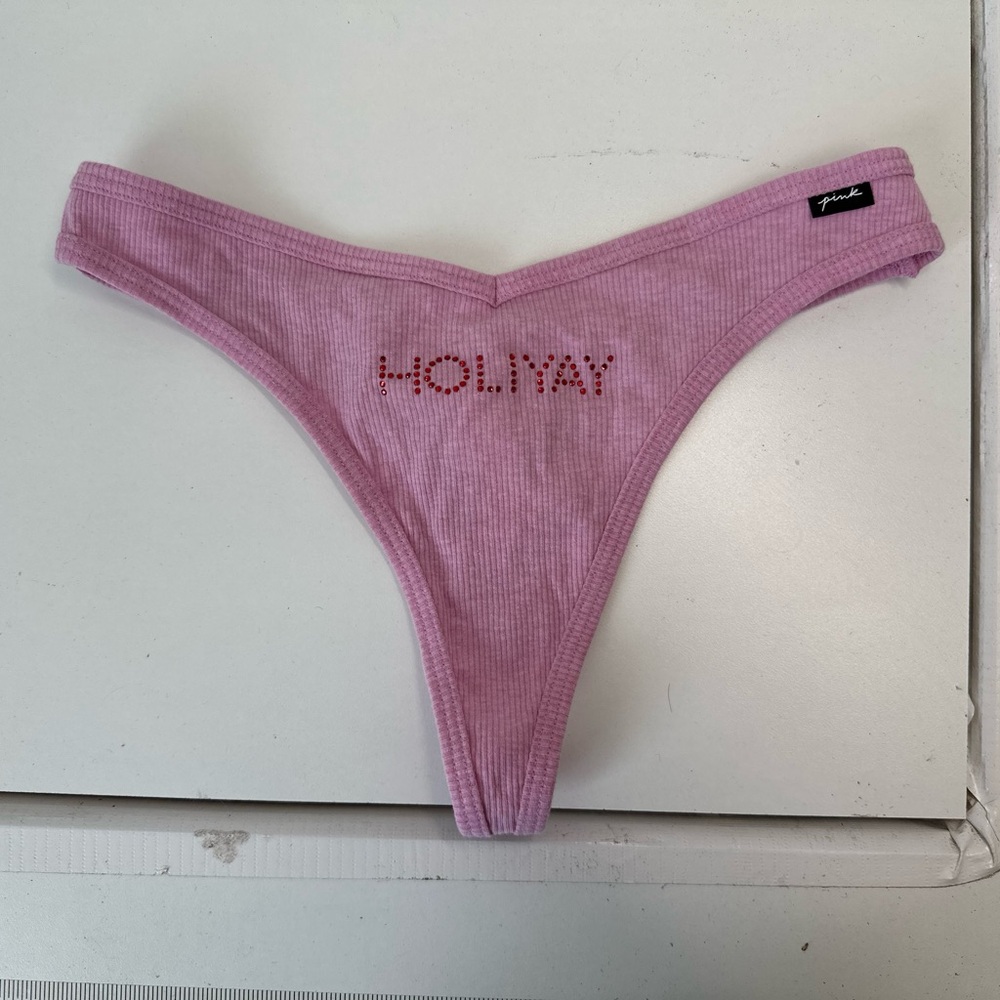 Pink “HOLIYAY” Thong